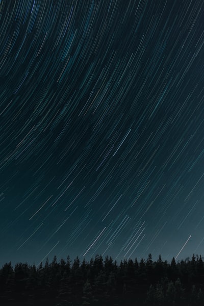 时间流逝的摄影,天上的星星
